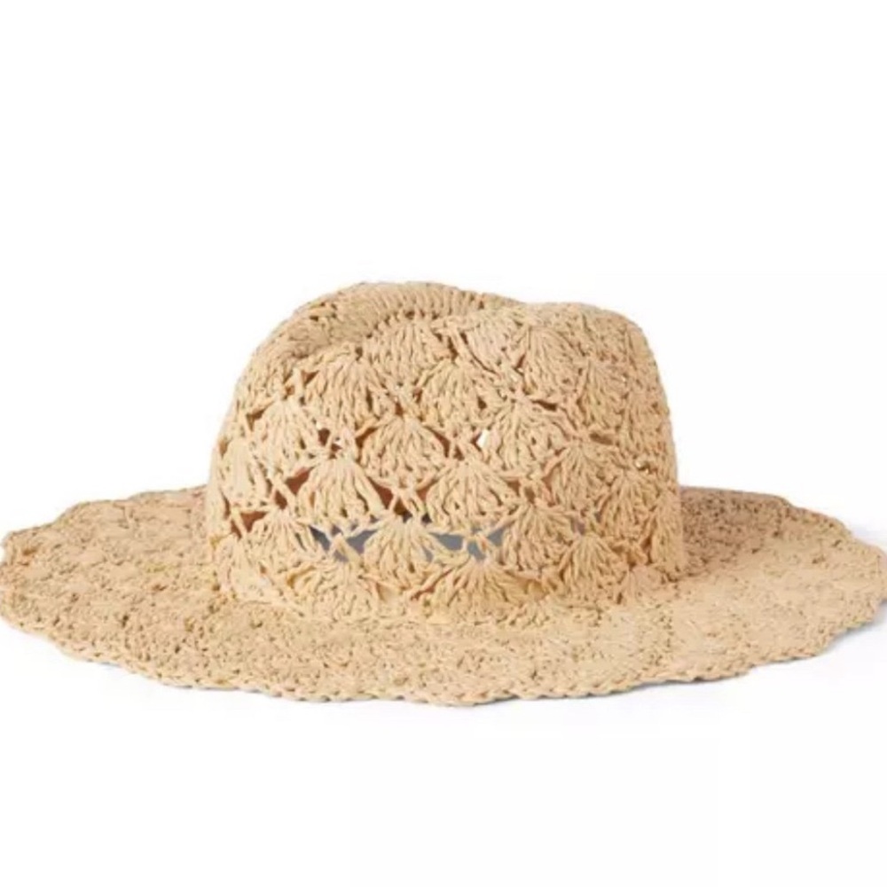 New Janie and Jack Crochet Straw Sun Hat 4-5 Years - Picture 1 of 3